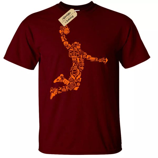 

basketball player fan gift mens t-shirt gift, White;black