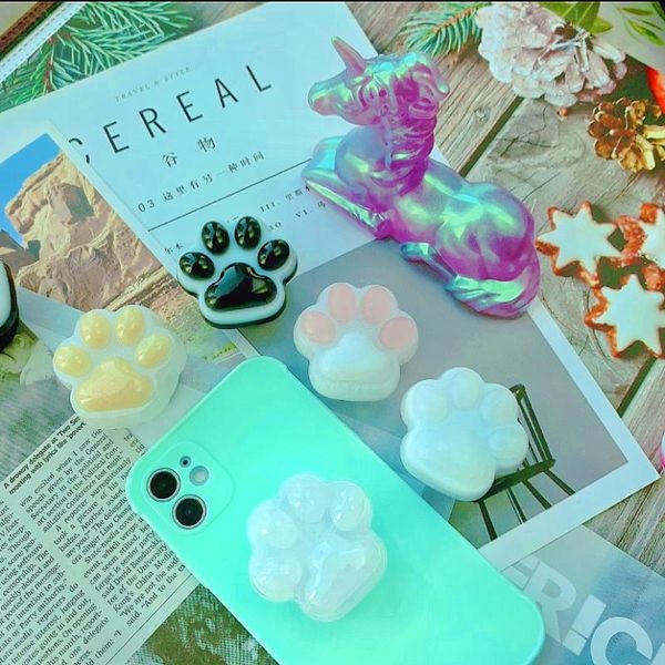 

cell phone mounts & holders originality cute cat's cartoon airbag mobile bracket finger clip shiny candy dog universal for