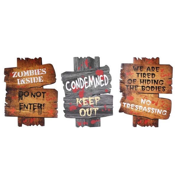 

greeting cards 3pcs yard stakes outdoor scary garden decorations party supplies