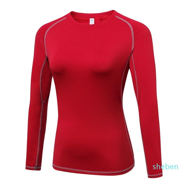 

women's quick-drying long-sleeved stretch tight sports cycling exercise fitness wicking quick-drying long-sleeved shirt, Gray;blue