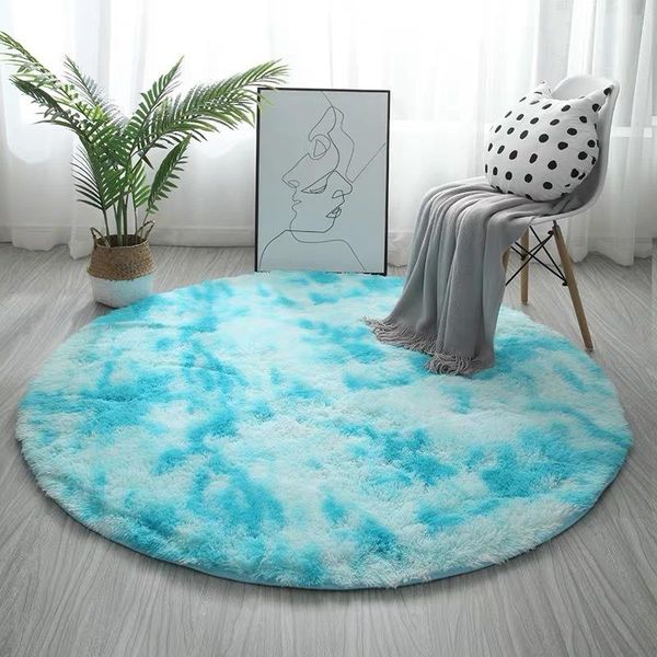 

carpets blue carpet plush soft for living room bedroom anti-slip floor fluffy mats water absorption shaggy rugs