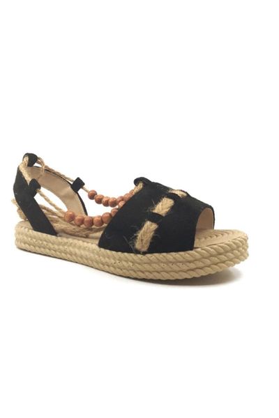 

beaded black casual lady sandals