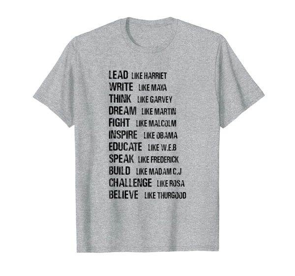 

great black leaders list short sleeve shirt black history gi, White;black