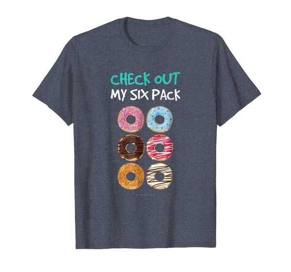 

check out my six pack donut shirt. funny donut abs gym tee, White;black