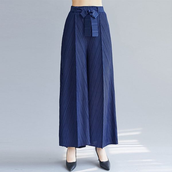 

jean ladies elastic spring clothes fall 2021 fashion design broad leg women's high waist pantalones mujer zh149 pants f053, Blue