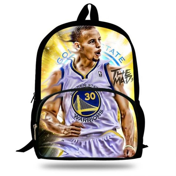 

backpack 16-inch stephen curry for teenagers cool men superstar print girls bakcpack children school bag
