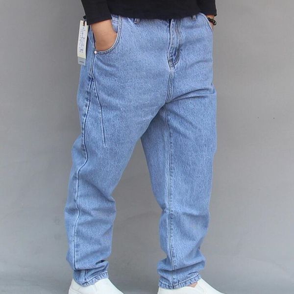 

men's jeans loose jeans, hougong street clothes, hip hop, harlan, Blue