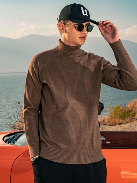 

men turtleneck raglan sleeve sweater 09sd#, White;black