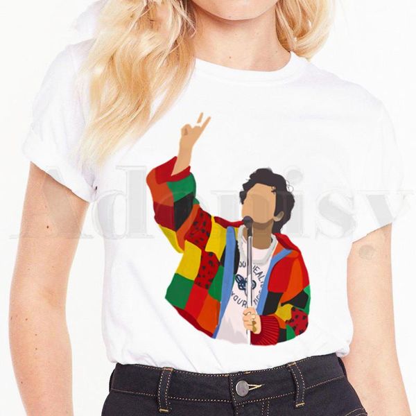 

women's t-shirt short sleeve female tees harajuku vogue vintaget shirts one direction aesthetic friends 1d, White