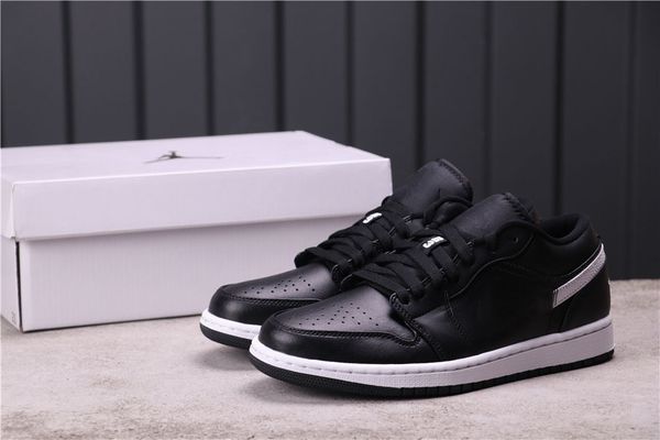 

authentic 1 black and white panda color, men and women outdoor sports shoes, low bond lovers light breathable running shoes