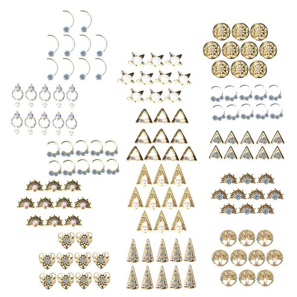 

10pcs professional nail crystals rhinestones charms glitter tips drilling for nails crafts diy art decoration decorations, Silver;gold