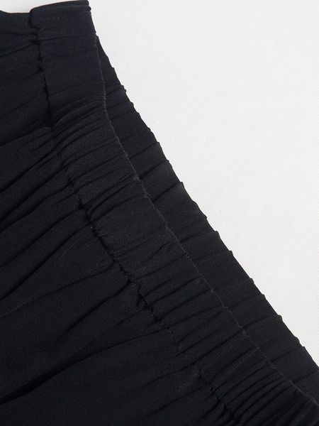 

capri autumn winter casual wide-leg knickers women's mulberry silk trousers high waist radish pants loose and slim, Black;white