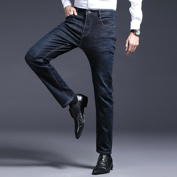 

men's jeans 29-40 slim fit urban fashion large size dark blue stretch casual pants/spring and autumn pants
