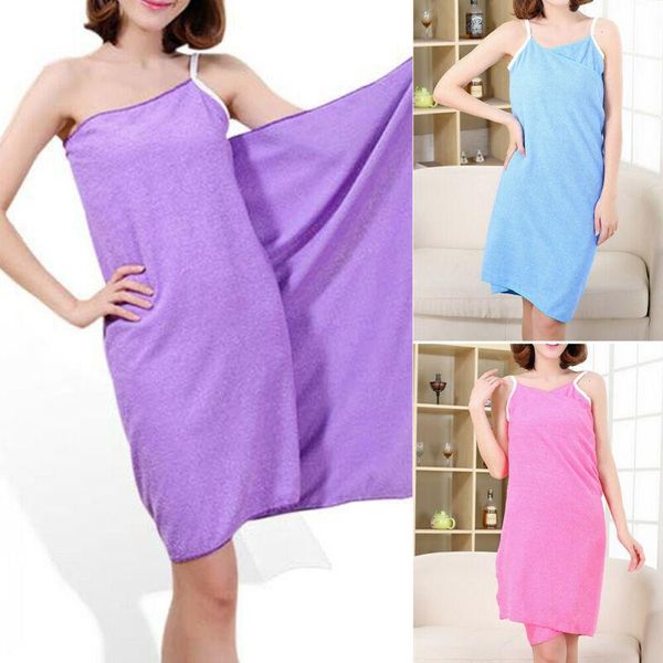 

towel women microfiber magic shower thick fast drying dryer bath bathrobe wrap for adults wearable bathing dress