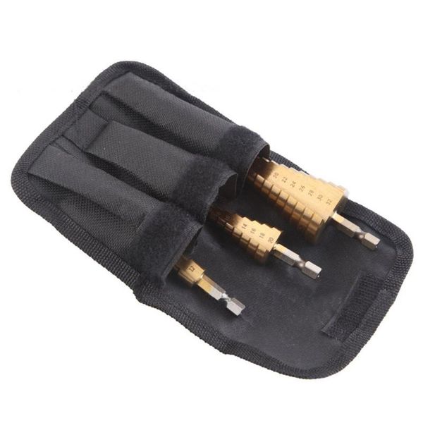 

professional hand tool sets 3pcs step drill bit set hexagonal handle straight groove pagoda reaming 4-12 4-20 4-32