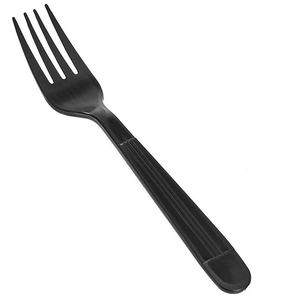 

forks heavy-duty plastic fork, black tableware, 200 pc, disposable tableware