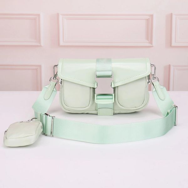 

designer crossbody bag women shoulder bags smooth cowhide flip cover messenger bag men fashion plain nylon satchel multi pochette with walle