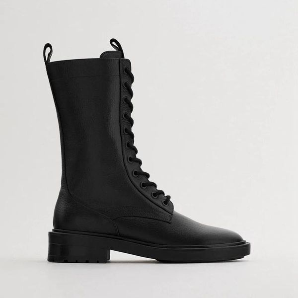 

boots england vintage fashion high motorcycle women botas mujer shoes autumn and winter ladies long, Black