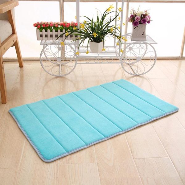 

memory bath mat non absorbent super cozy bathroom rug carpet (light blue) mats