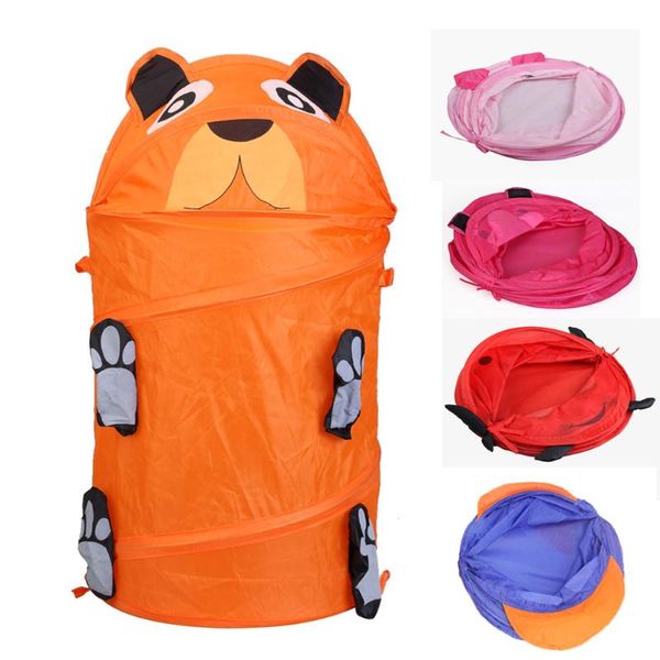 

storage baskets cute design basket folding cylinder laundry toy box home organizer