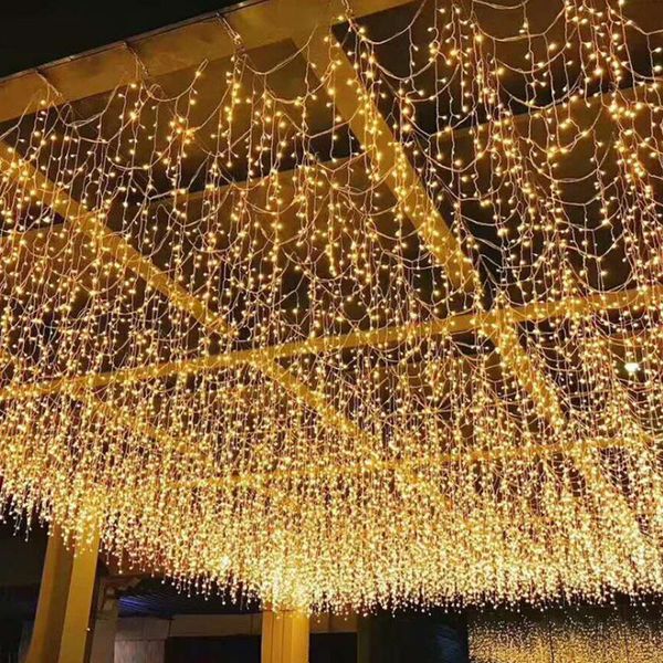 

strings 5m led curtain icicle string lights outdoor festive waterproof 96leds wedding garland light for garden mall party