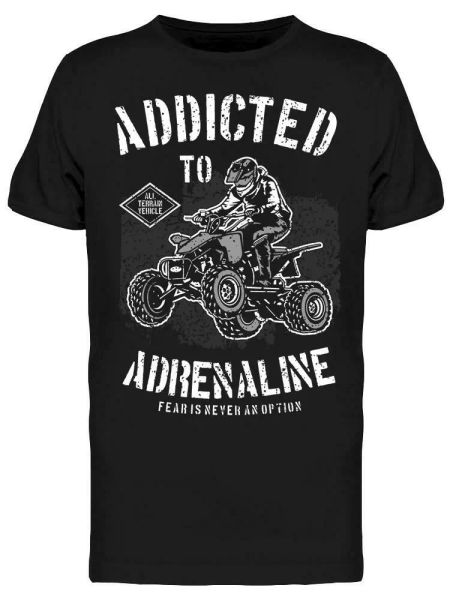 

Addicted To Adrenaline Tee Men's -Image by Shutterstock, White;black
