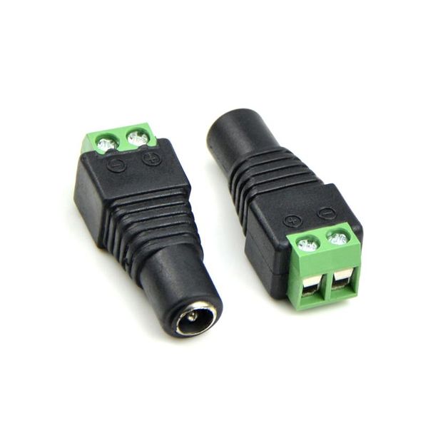 

2/5 pcs dc female conversion head 2.1mmx 5.5mm jack power adapter plug connect for 2835 5630 single color led strip light strips
