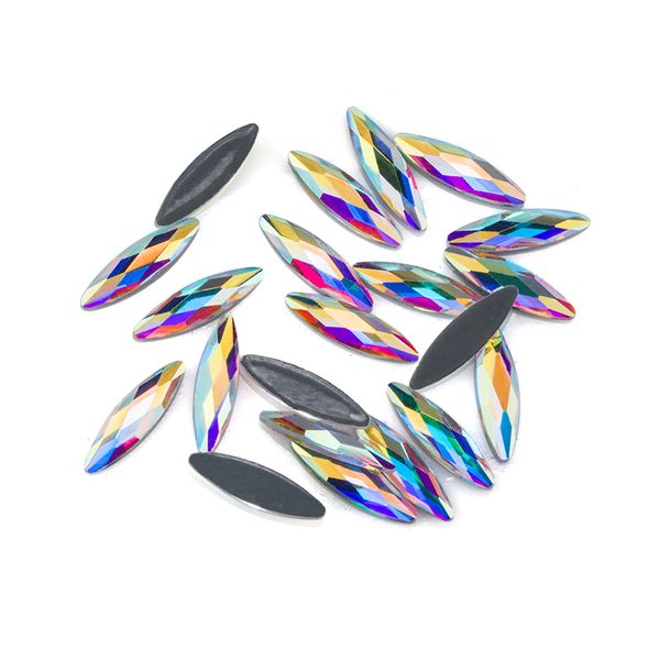 Diamantes soltos cristal ab abos quente strass / ferro em strass de alta qualidade 30 kinds moldam os acessórios de vidro de vidro traseiro plano DIY