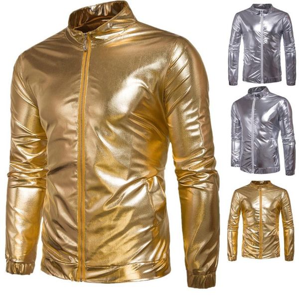 

men's jackets coat star singer actor performance clothing nightclub men's women's shiny jacket hip hop gothic street dance fash, Black;brown