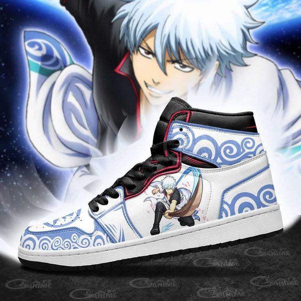 

gintoki sneakers gintama custom anime shoes high basketball shoes non slip