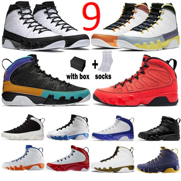 

selling the world mens basketball shoes jumpman 9 jorden jordens 9s university blue gold gym red space jam sport trainers sneakers
