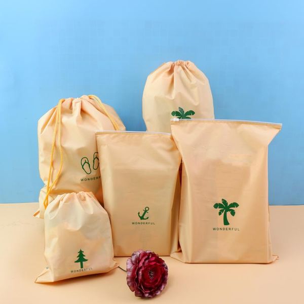 

drawstring storage bag waterproof clothes travel five pieces set toiletry home bags