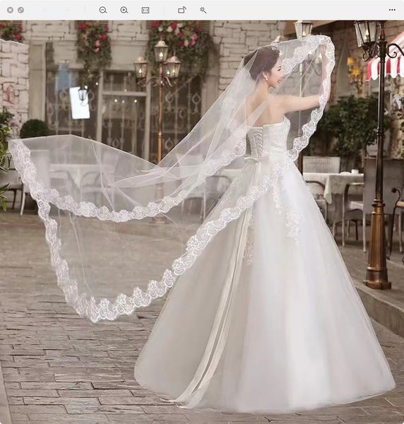 

veil for wedding gowns, White