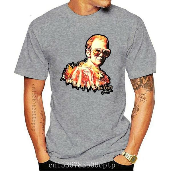 

men's t-shirts design elton john big glasses classic glam black t shirt 2021 officialcouple, White;black