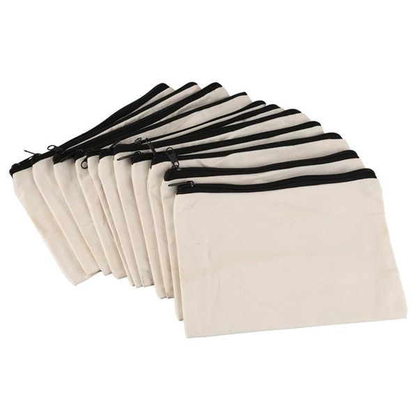 

storage bags canvas zipper bag cosmetic for travel eco-friendly pencil case