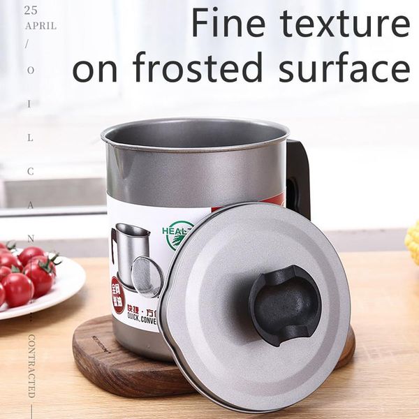 

storage bottles & jars oil pot home stainless steel filter net bottle kitchen leak proof lard tank kicthenwares tools organizer