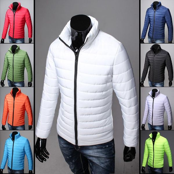 

men's jackets 2021 stand collar cotton jacket warm down, Black;brown