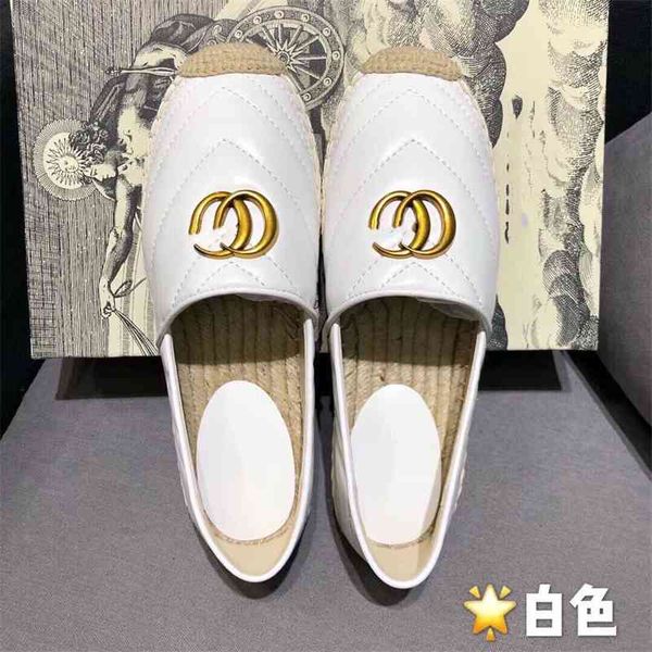 

family hemp rope flat bottom fisherman's single shoes, leather double baotou striped straw woven shoes, Black