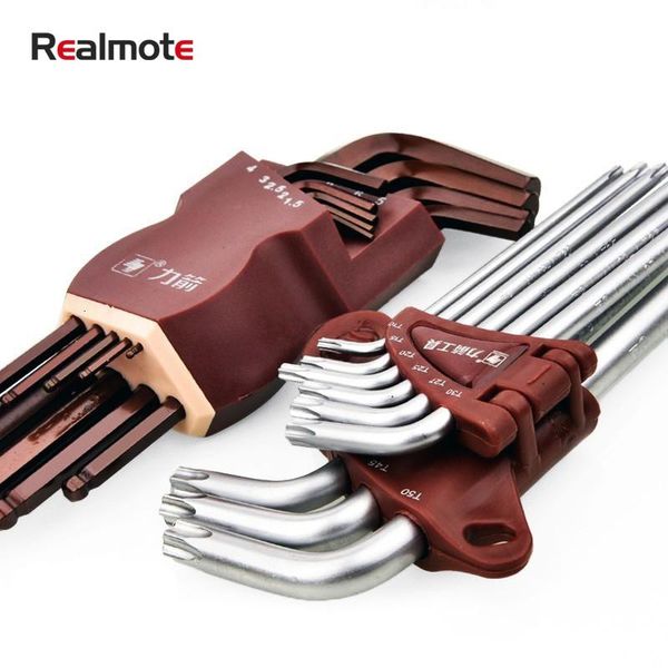 

hand tools realmote s2 9pcs l type double end allen hex key metric british hexagon wrench set ball head alex hexagonal spanner tool