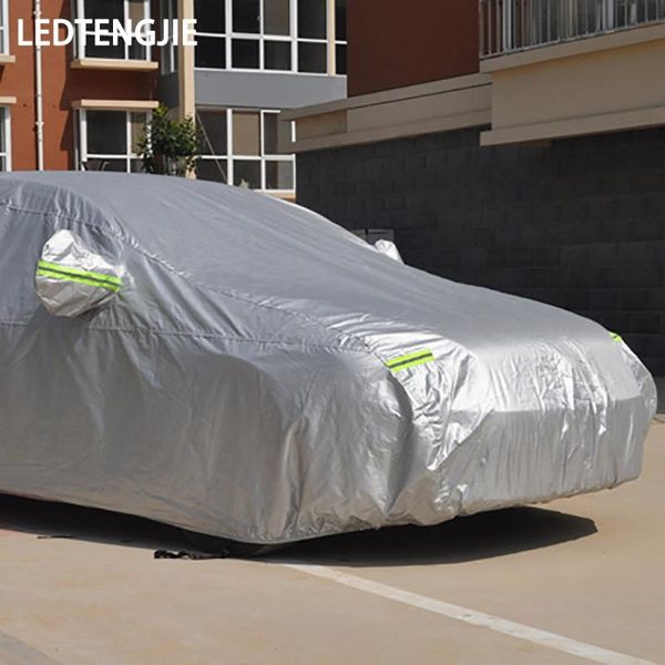 

car covers ledtengjie oxford cloth sunscreen and rainproof universal four seasons dustproof thickened cover essential for home