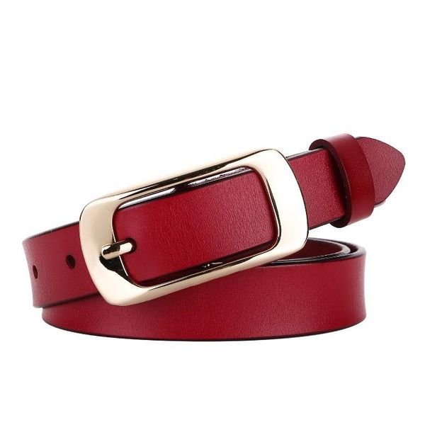 

belts women's genuine leather belt wholesale cowhide retro trousers simple needle buckle leisure waistbelt b-9057, Black;brown