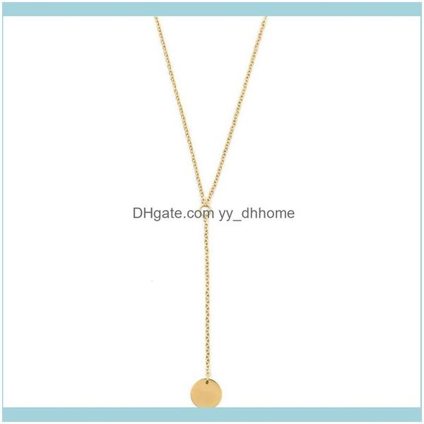 Collane Pendenti Jewelrymavis Hare Delicata Collana Y Con Ciondolo Cerchio Da 1 Cm Catena Semplice In Acciaio Inossidabile Come Regalo Per La Festa Della Mamma Catene D