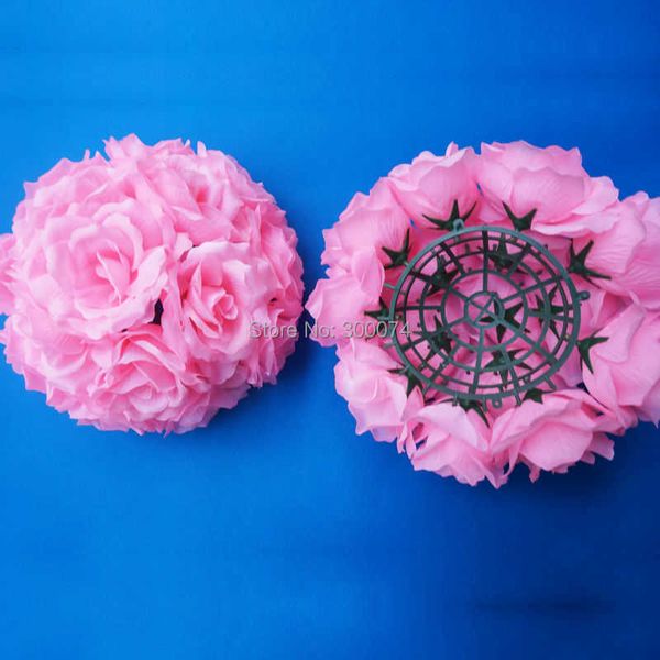 3pcs fiori nuziali palle piene tavolo centrotavola decor seta artificiale rosa pomander composizione floreale Florie 210624