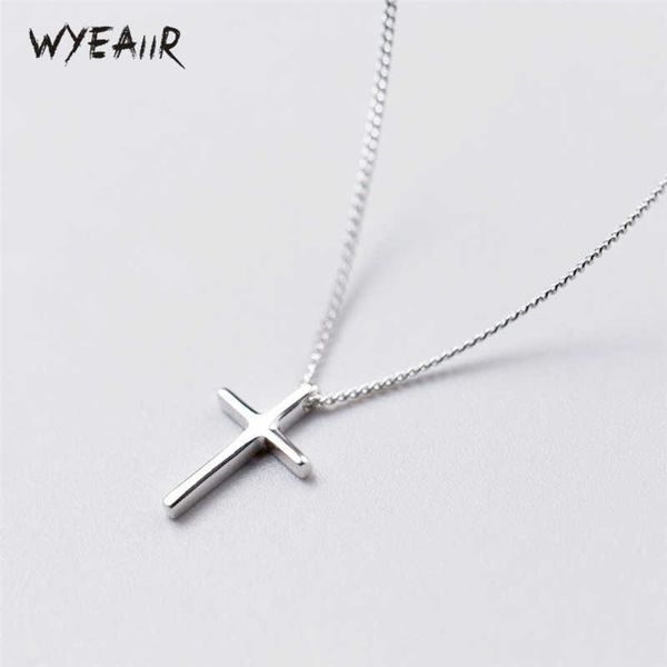 

designer necklace wyeaiir cross simple wild cute sweet pendant personality fashion 925 sterling silver clavicle chain female