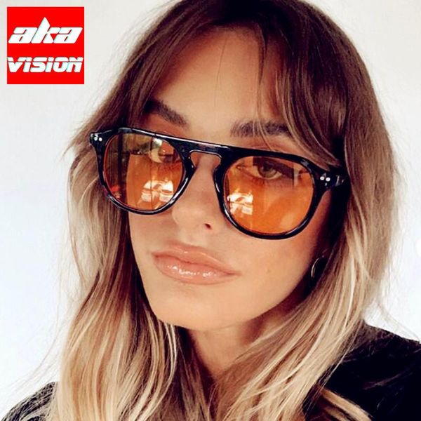 

sunglasses aka vision oval women luxury glasses for women/men retro brand designer round gafas de sol, White;black