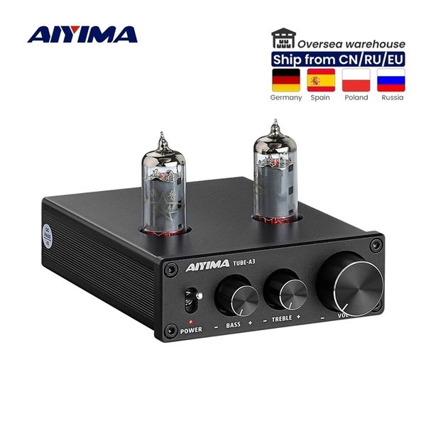 Aiyima 6 K4 Tüp Amplifikatör Kilit Preamplifikatör HIFI Preamp Tiz Bas Ayarlama Ses DC12V Hoparlör 211011 için