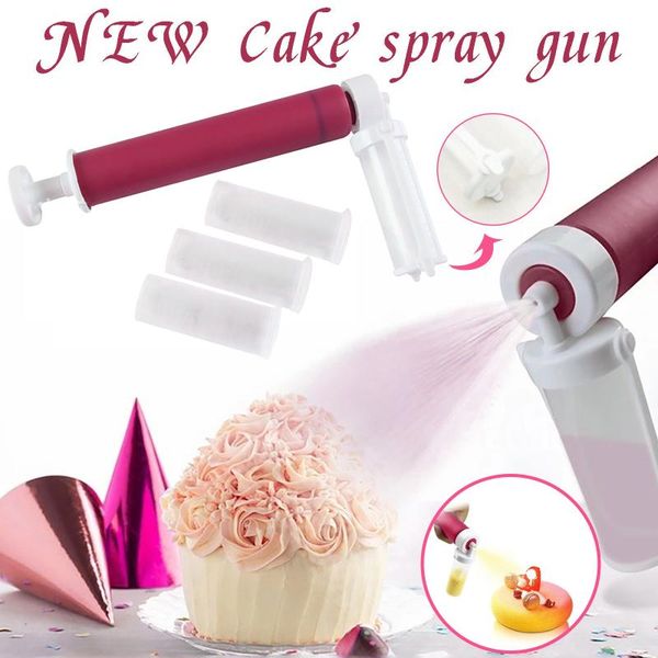 

baking & pastry tools manual spray guns cake coloring duster tube dusting decor