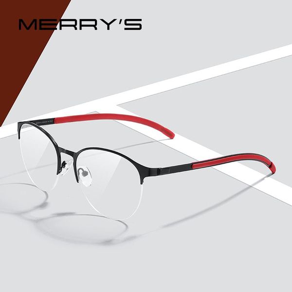 

fashion sunglasses frames merrys design men titanium alloy optical glasses frame ultralight oval prescription eyeglasses antiskid silicone l, Black
