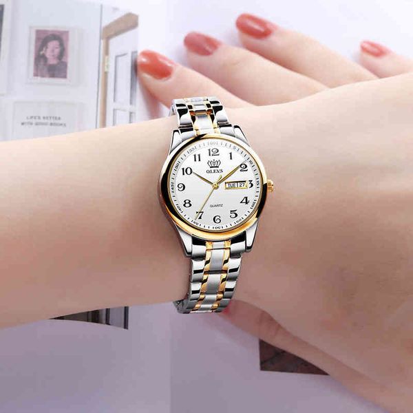 

olevs ladies wrist watch brand luxury fashion waterproof stainless steel analog quartz wristwatches gifts for women 5567, Silver