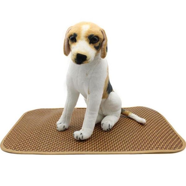 

puppies pet dog bed house small medium large size cat sleeping mat pad summer cooling cushion 2021 fashion kennels & pens